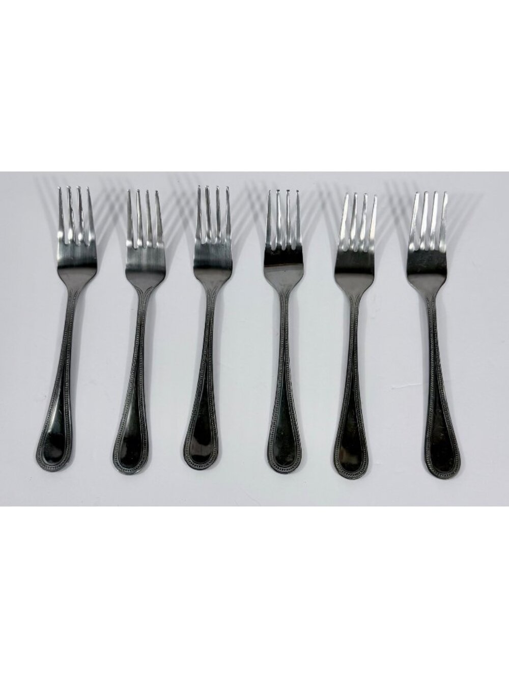 Set Of 6 Nantucket Distributing Christmas Tree Shops Stainless Steel Salad Forks